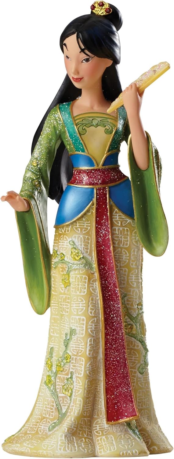 enesco disney 展示 couture de force mulan stone 树脂公主小雕像